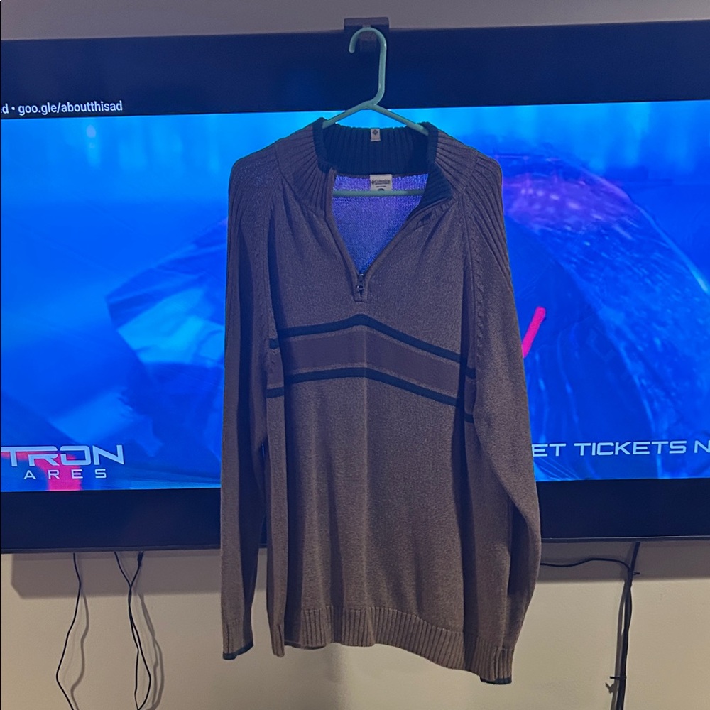 Men's Brown Columbia Quarter Zip Pullover